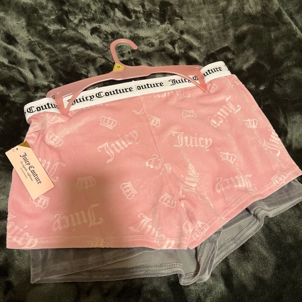 NWT Juicy Couture Velvet Sleep /Lounge Shorts 2 Piece Size M